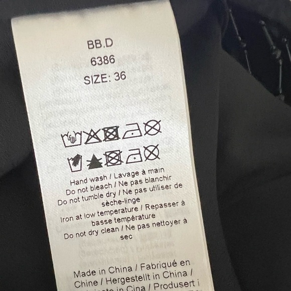 Ganni Black Beaded Fringe Organza Jacquard Mini Skirt NWT Size EU 36 - Picture 9 of 11